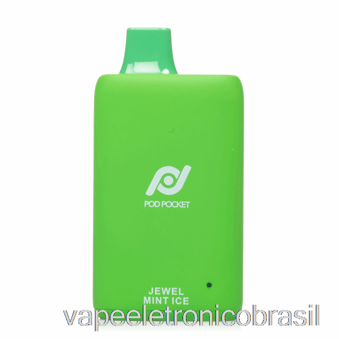 Vape Eletronico Pod Pocket 7500 Joia Descartável Gelo Menta